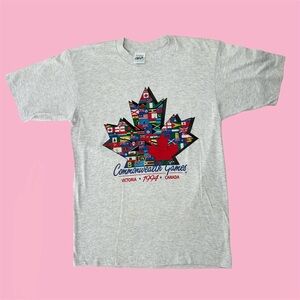 Vintage 90s Single Stitch Commonwealth Games Victoria Short Sleeve Large